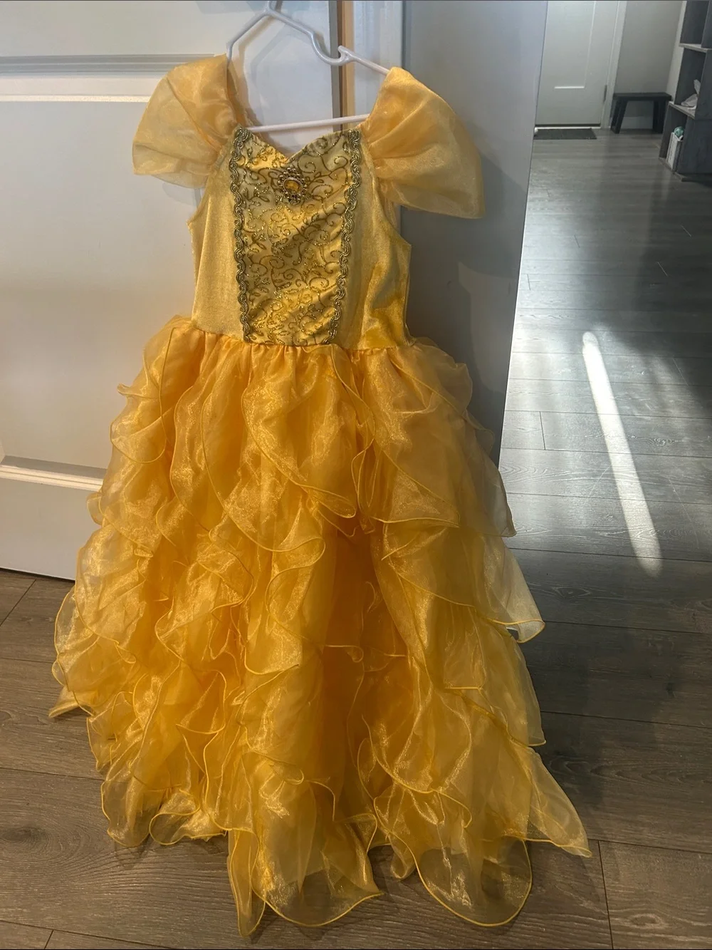 Yellow Princess Ruffle Ball Gown Kids Costume